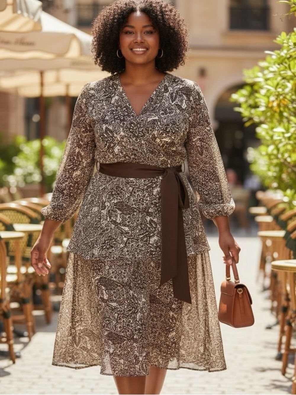 NWT 2PC 90s R&M RICHARDS CREAM & BROWN LACEY FLORAL & PAISLEY MIDI SKIRT SZ 24
